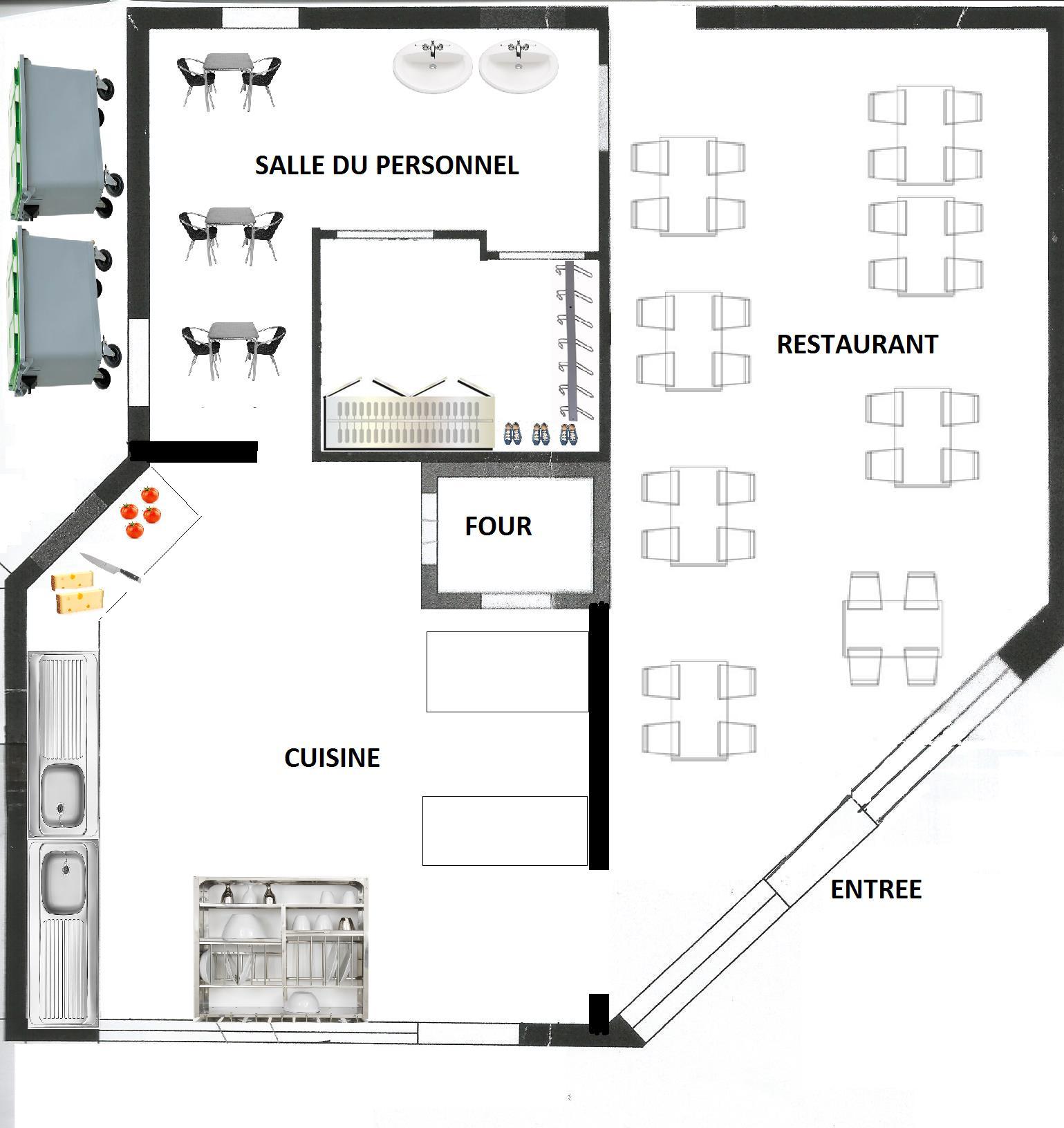 Plan de la pizzeria Chez Branko