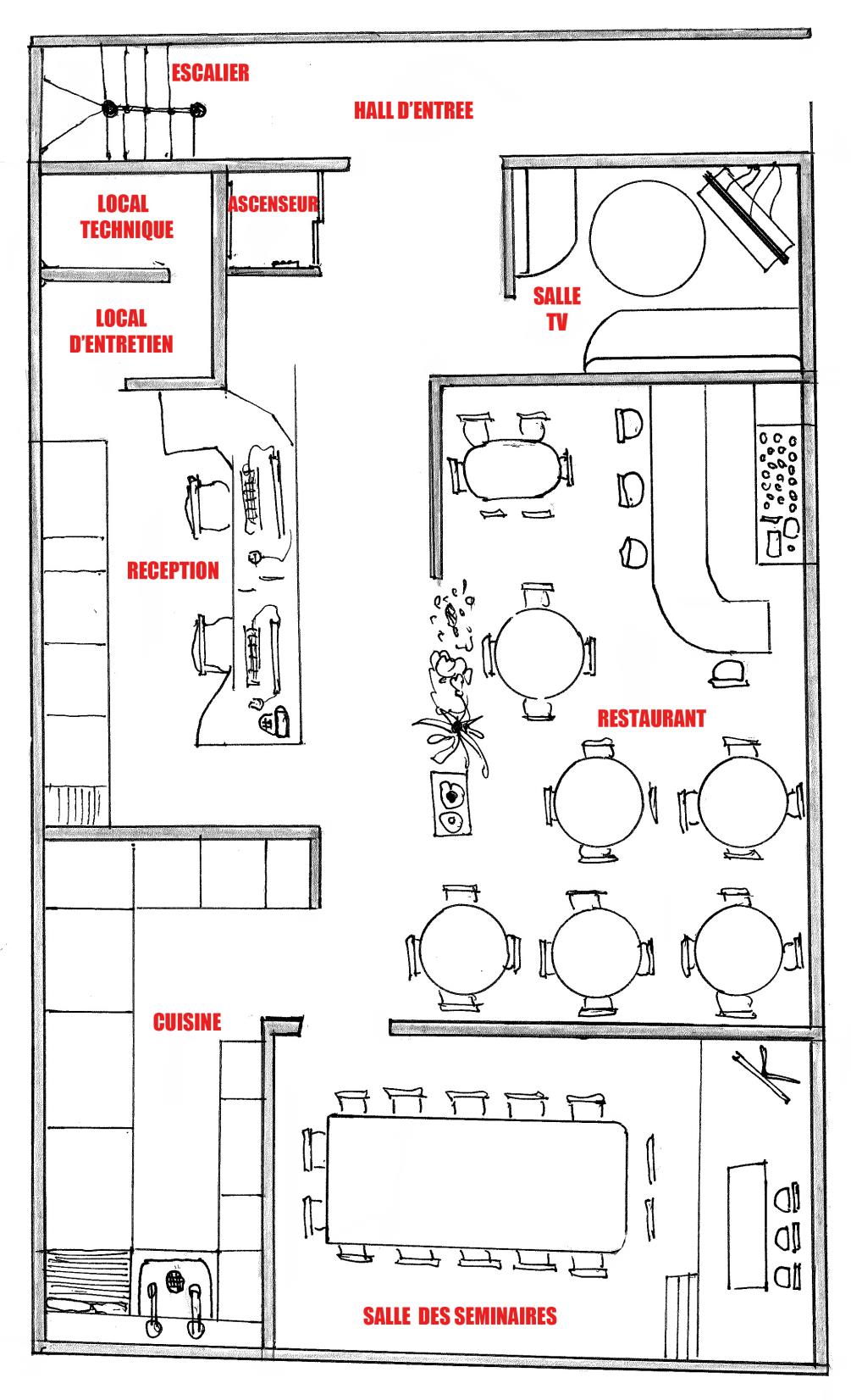 Plan de l'hôtel Deray