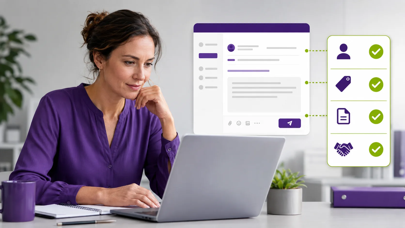 Relecture finale d’un mail professionnel avant envoi.