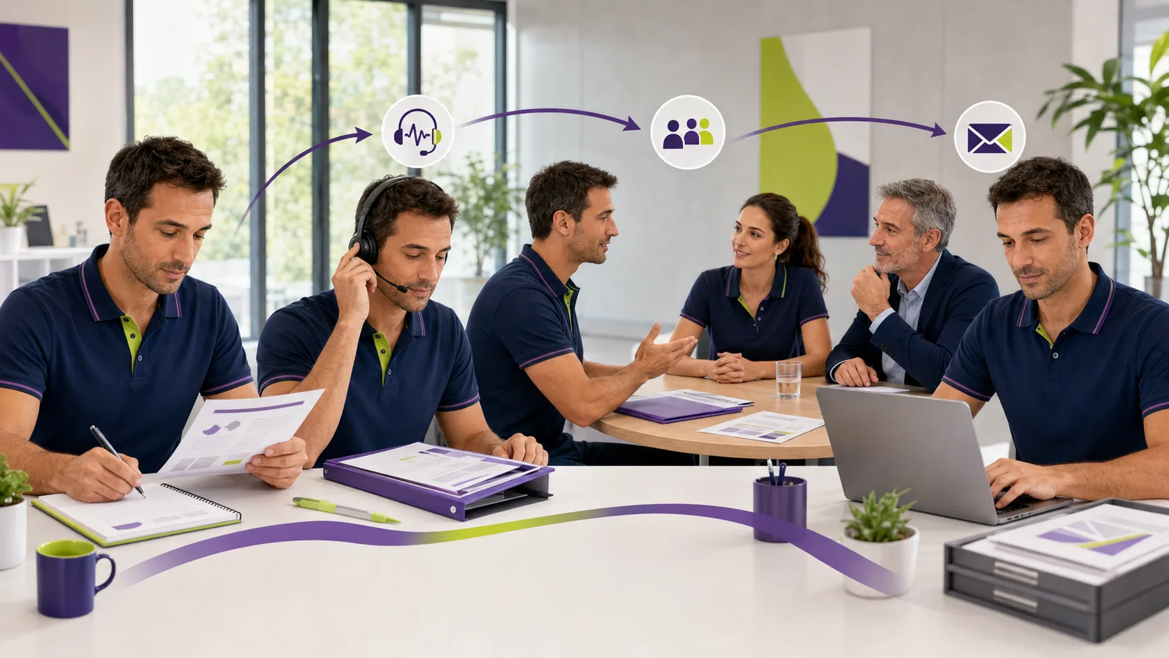 Professionnels réalisant les différentes étapes d’une mission DCL FP.