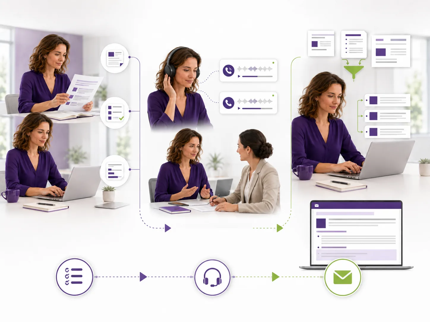 Transformation de notes de mission en mail professionnel final.
